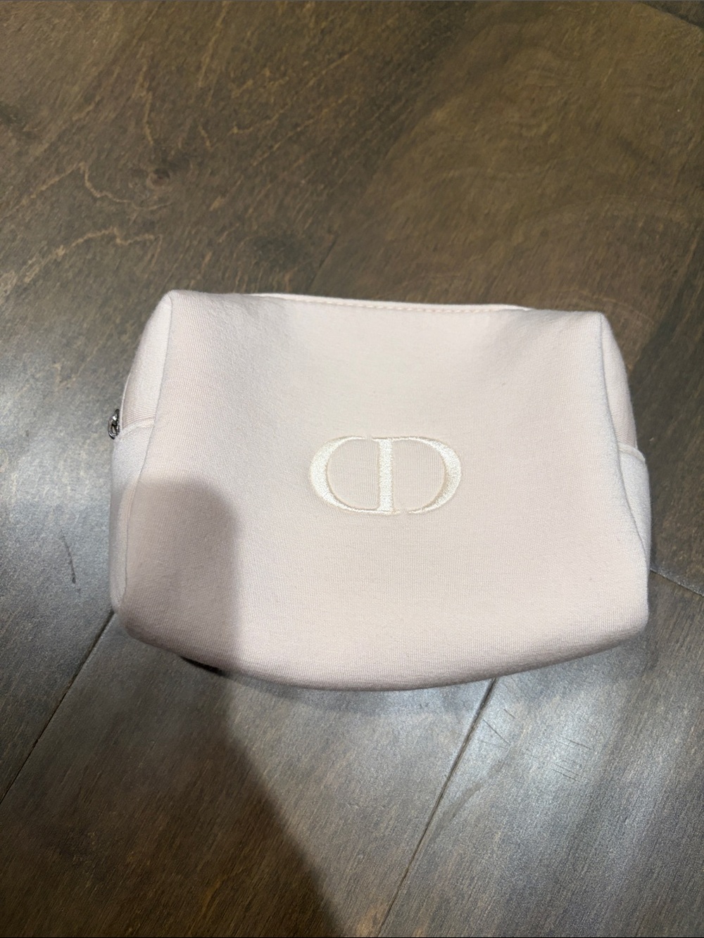 Dior Pale Pink Embroidered CD Cosmetic Case